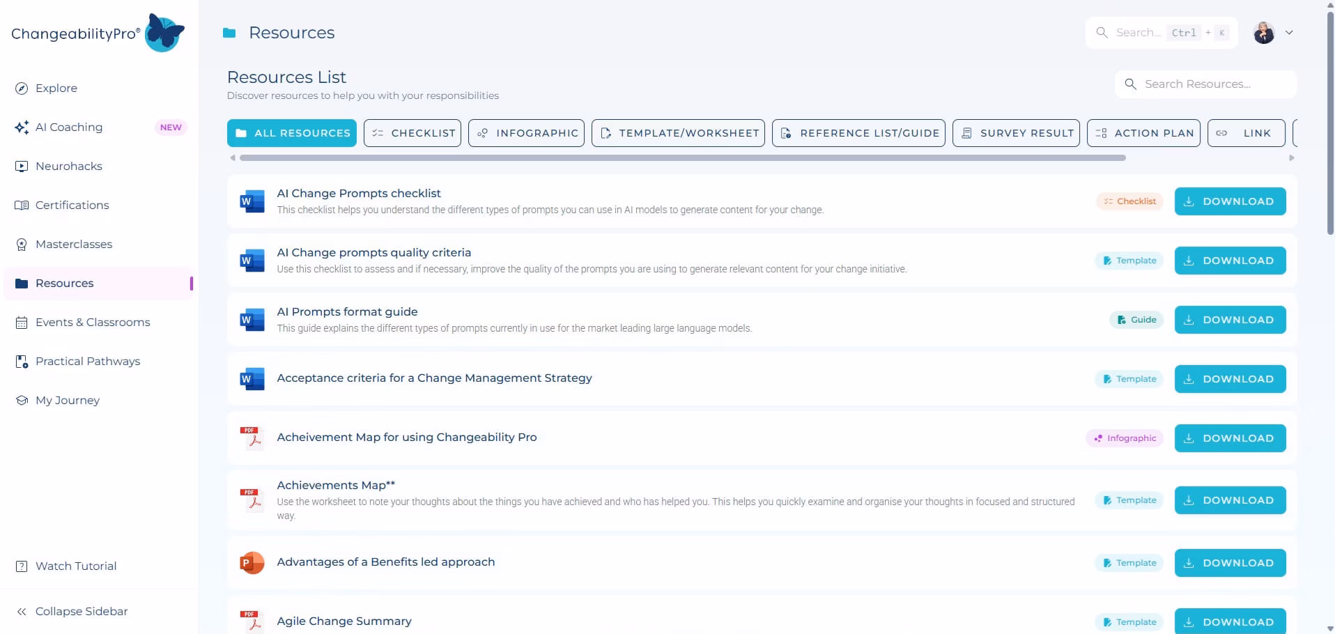 ChangeabilityPro - Resources